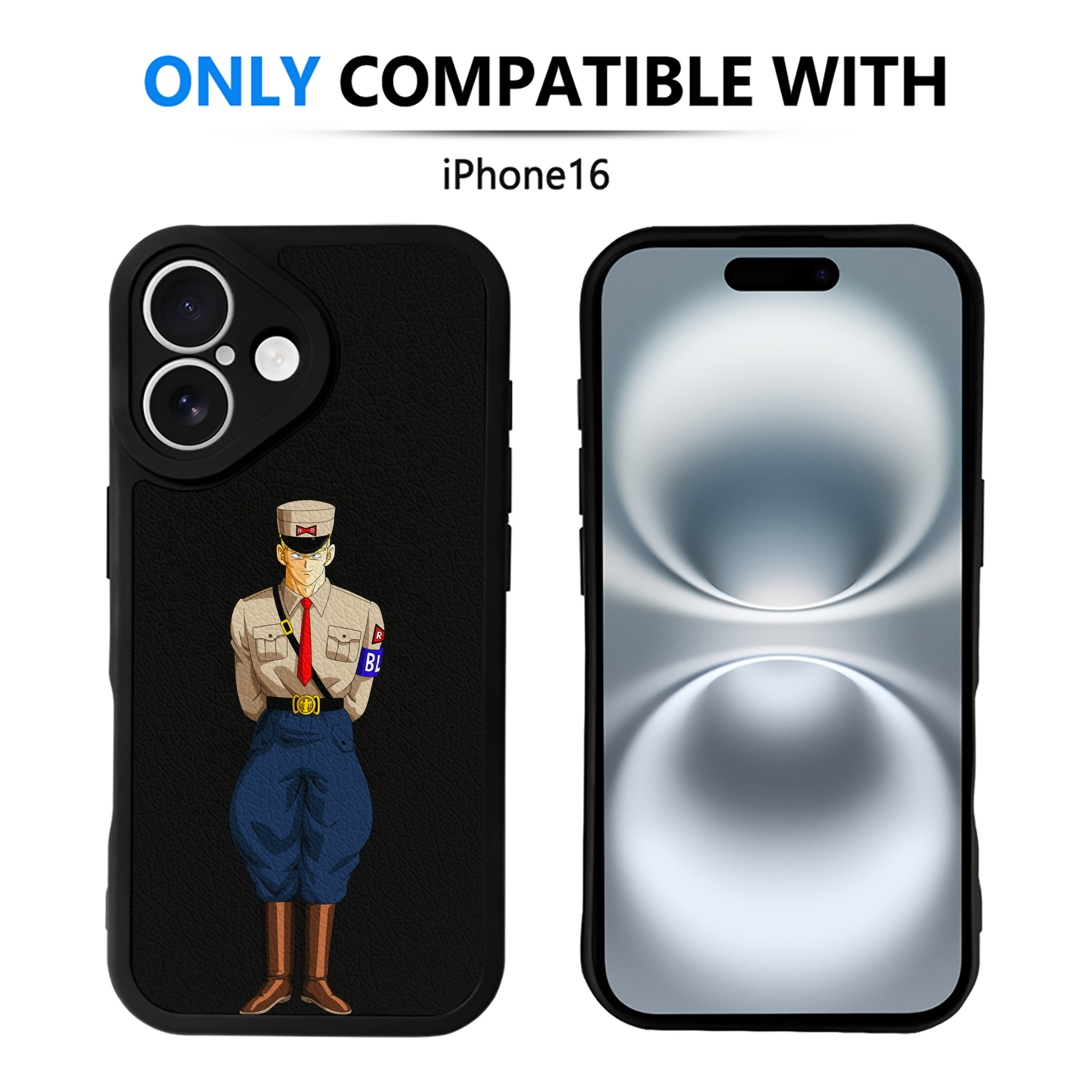（画像用） ドラゴンボール DRAGON BALL 【iPhone 16シリーズ対応】シリコンスマホケース（レザー調） 材質：シリコン